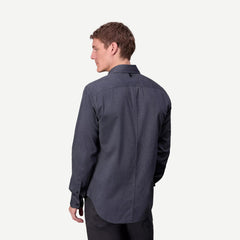 Tomlin Stretch Dobby Shirt - Shark Blue - Galvanic.co