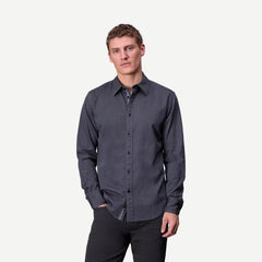 Tomlin Stretch Dobby Shirt - Shark Blue - Galvanic.co