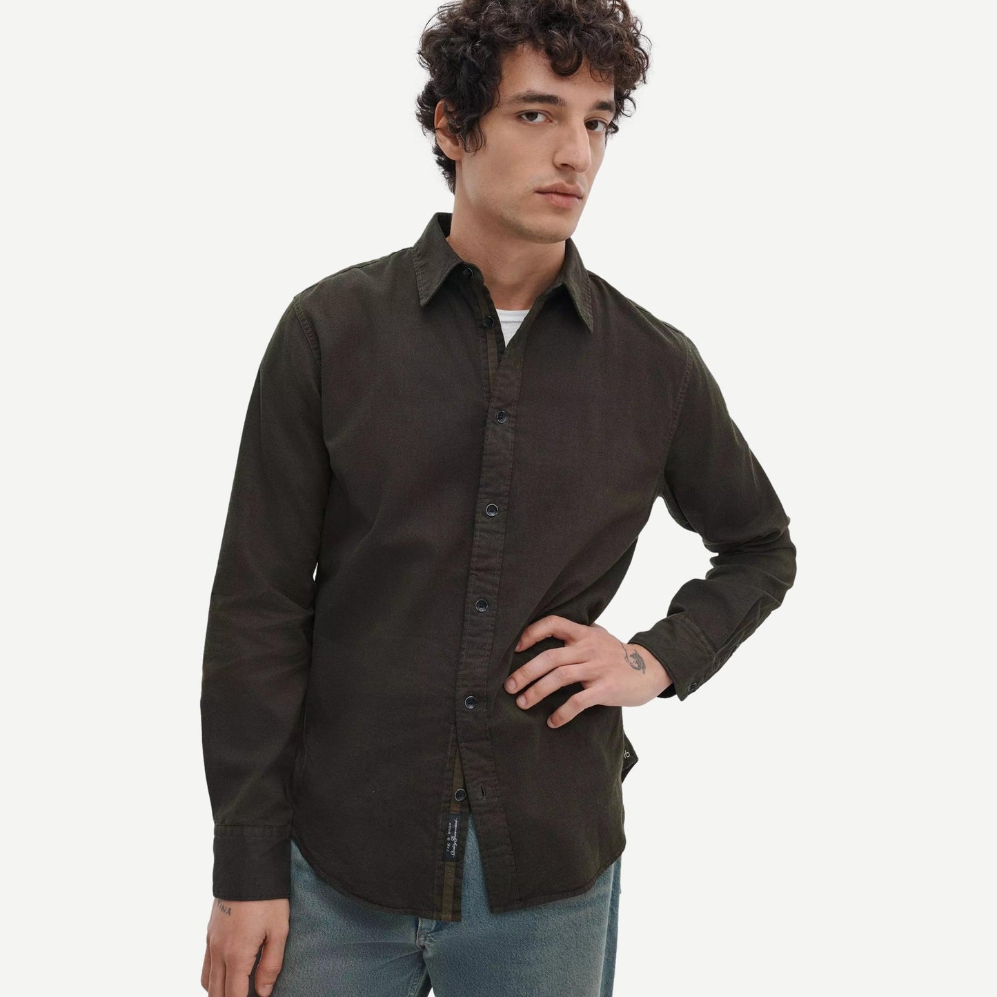 Tomlin Dobby Shirt - Dark Green