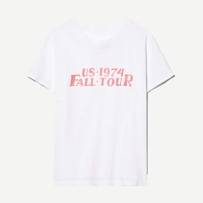 US 1974 Printed Brady Tee - White/Red Print
