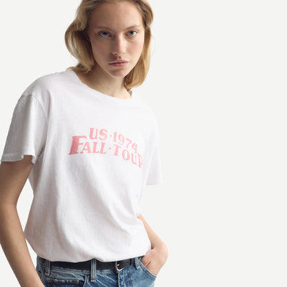 US 1974 Printed Brady Tee - White/Red Print