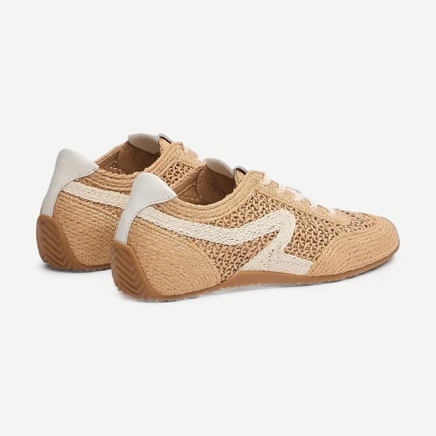 Ultra Slim Retro Runner  - Natural Raffia