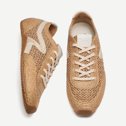 Ultra Slim Retro Runner  - Natural Raffia