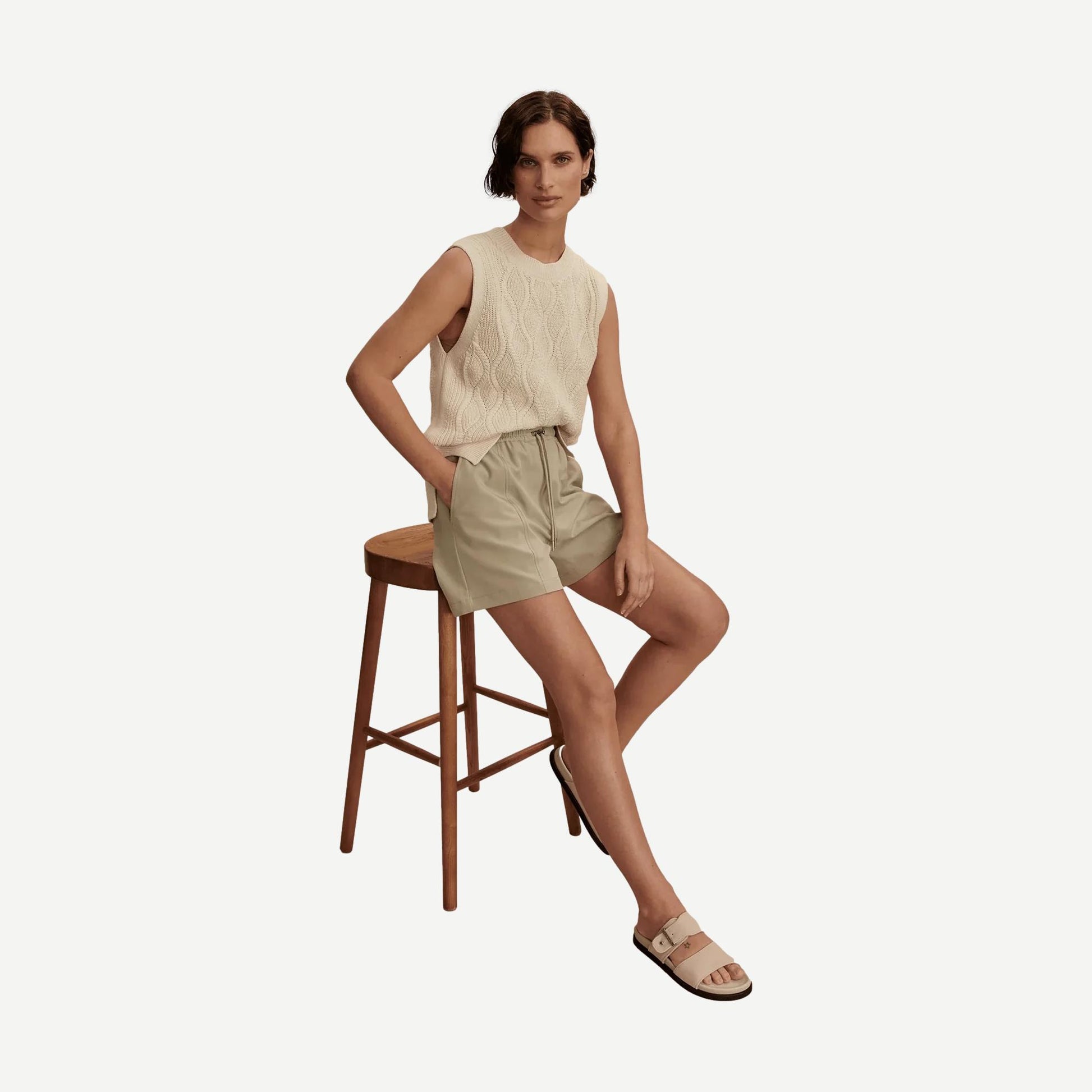 Esmond Mid Rise Short - Abbey Stone - Galvanic.co