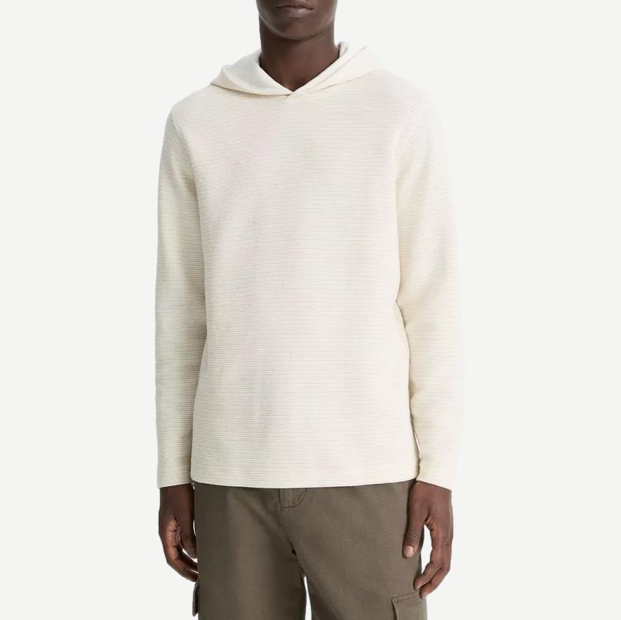 Double Face Cotton Blend Hoodie - Sand/Natural - Galvanic.co