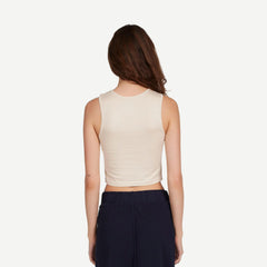 Talya Crop Tank - Ivory - Galvanic.co