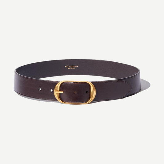 Nili Belt - Dark Brown w/ Antique Brass