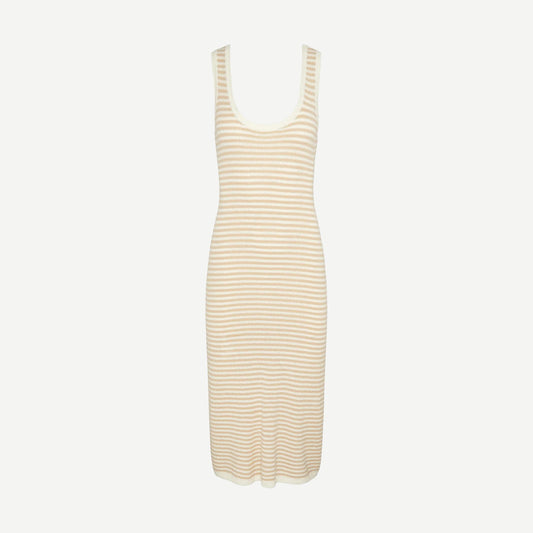 Onia cotton boucle scoop tank dress in Jute/Egret, featuring a relaxed fit and textured fabric, perfect for casual summer wear.