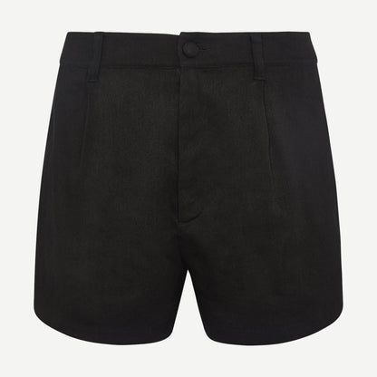 Stretch Linen Short - Black - Galvanic.co