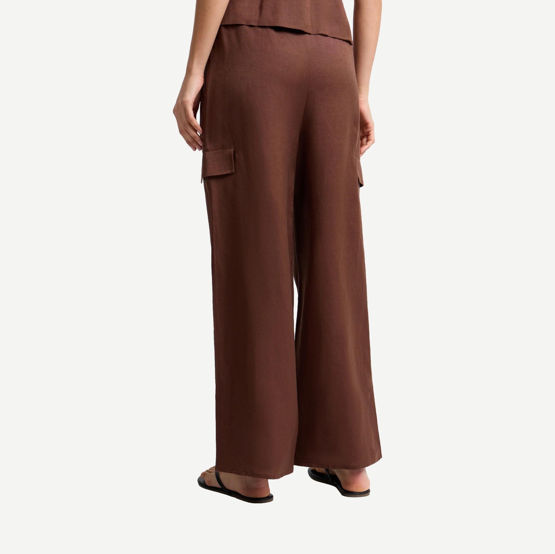 Air Linen Cargo Pant - Brown - Galvanic.co