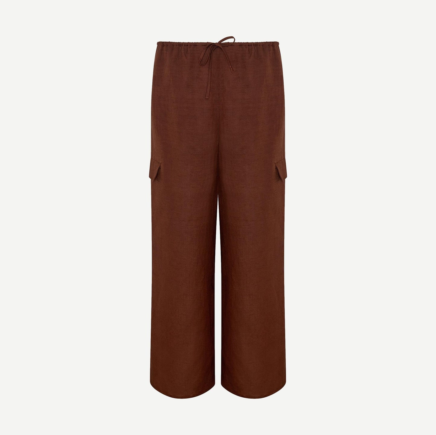 Air Linen Cargo Pant - Brown - Galvanic.co