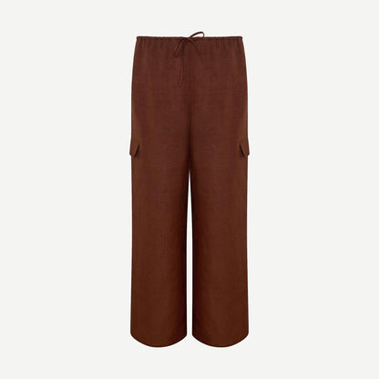 Air Linen Cargo Pant - Brown - Galvanic.co