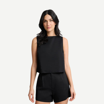 Boatneck Shell Top - Black - Galvanic.co