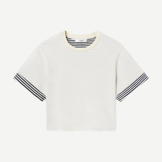 The Stripe Cuff Top - Cream Multi - Galvanic.co