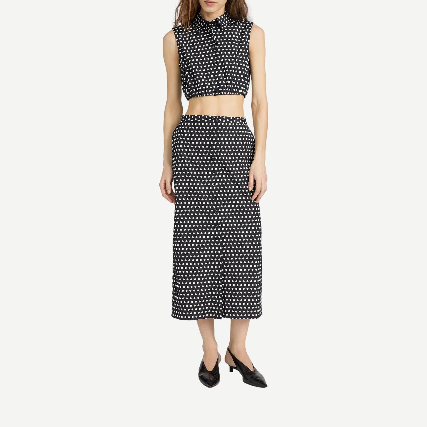 The Polka Dot Top - Black Multi - Galvanic.co