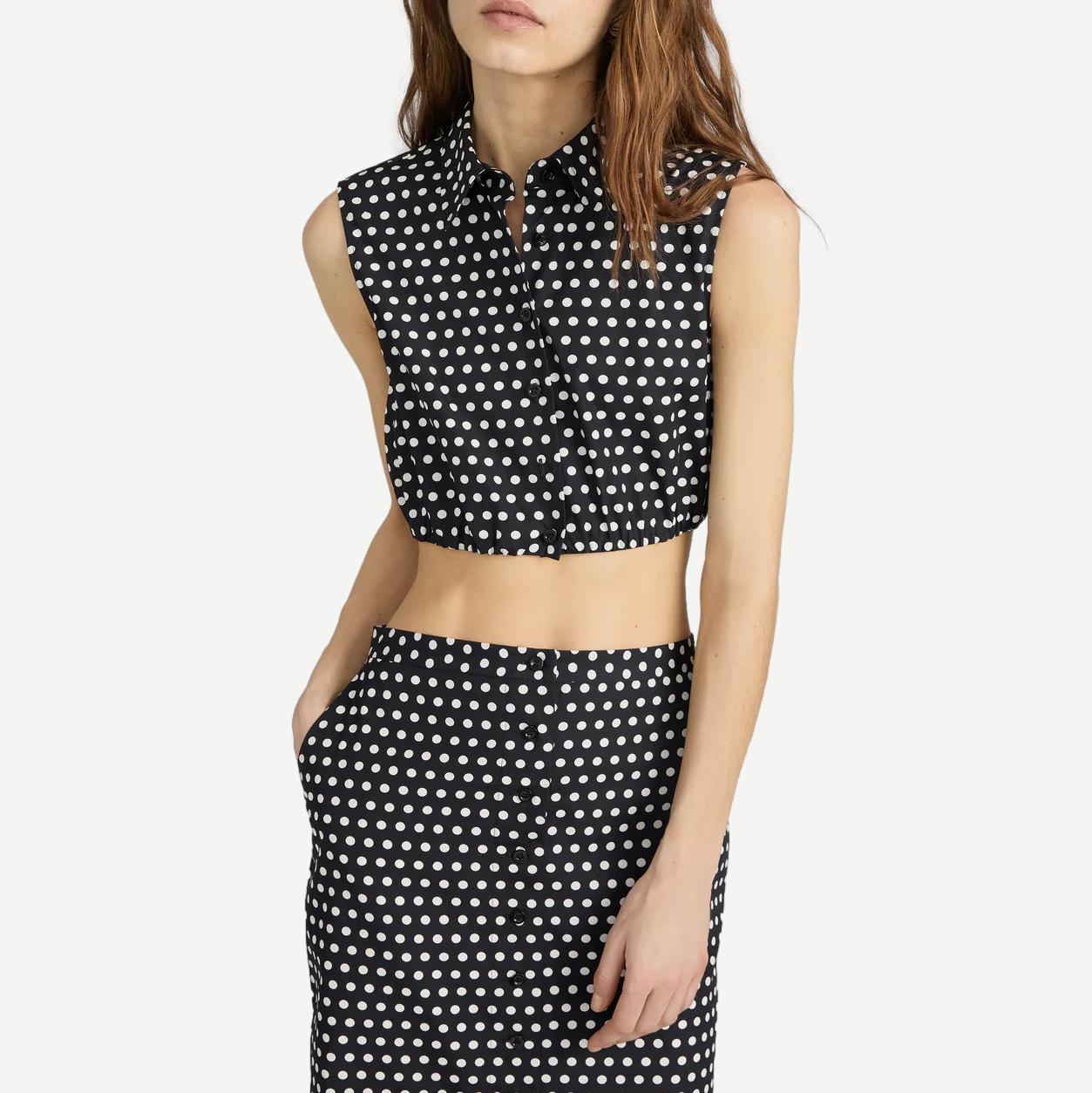 The Polka Dot Top - Black Multi - Galvanic.co