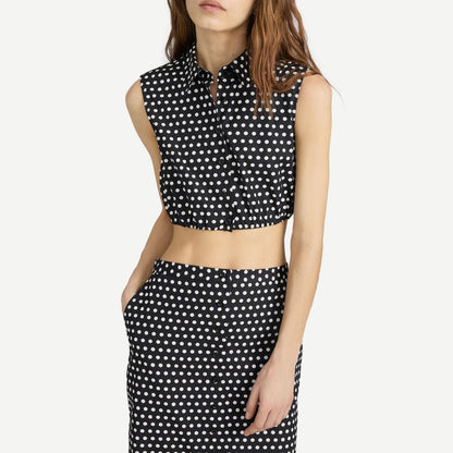 The Polka Dot Top - Black Multi - Galvanic.co