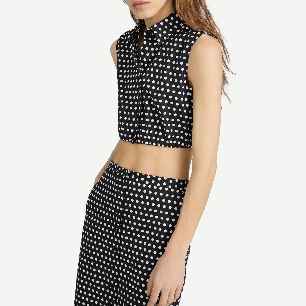 The Polka Dot Top - Black Multi - Galvanic.co