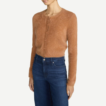 The Cashmere Airy Teddy Cardi - Camel
