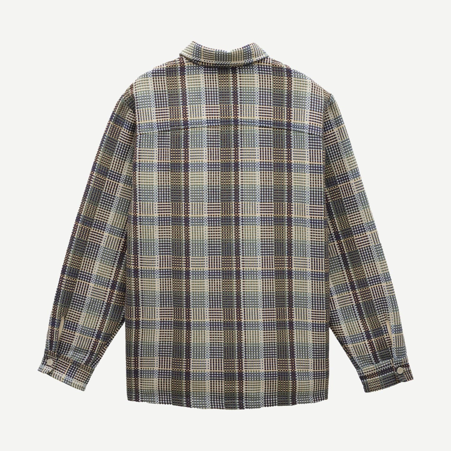 Whiting Overshirt - Basket Weave Blue/green