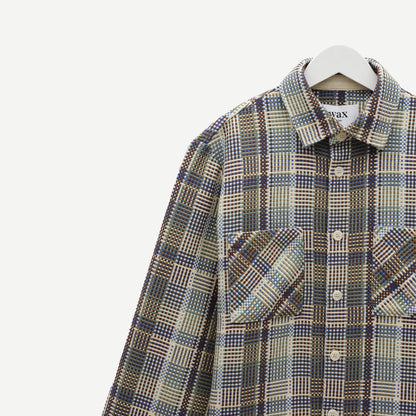 Whiting Overshirt - Basket Weave Blue/green