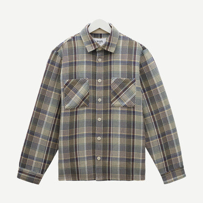 Whiting Overshirt - Basket Weave Blue/green