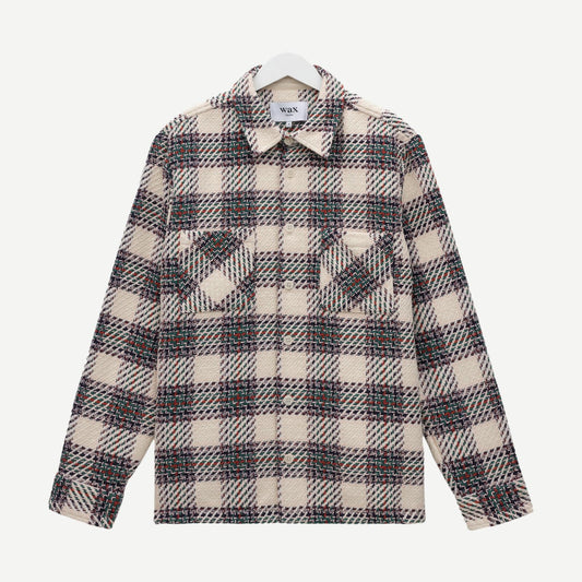Whiting Overshirt - Hutton Check Ecru/Green