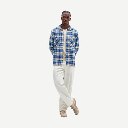 Whiting Shirt Oran Check - Blue/Ecru - Galvanic.co