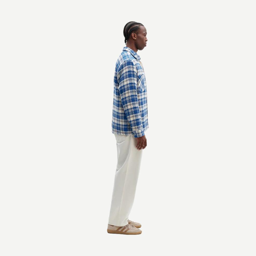 Whiting Shirt Oran Check - Blue/Ecru - Galvanic.co