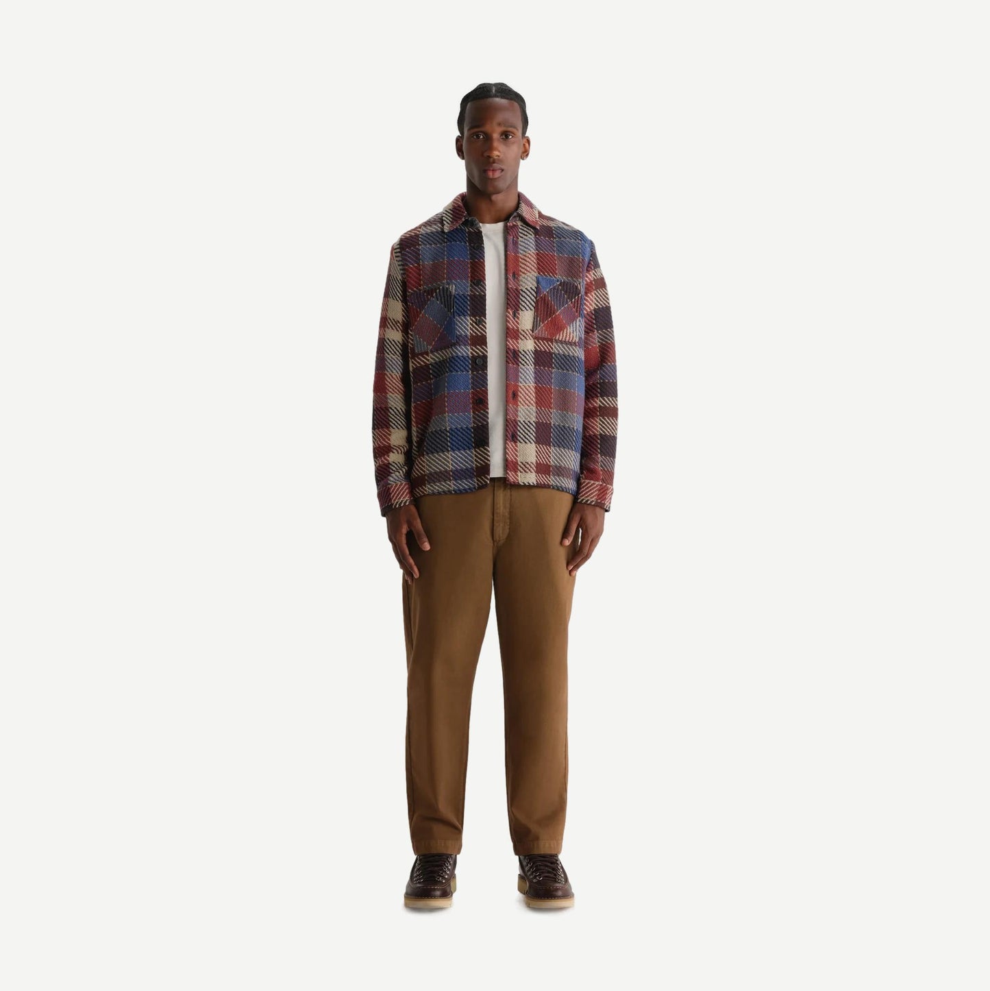 Whiting Overshirt Pike Check - Rust/Multi
