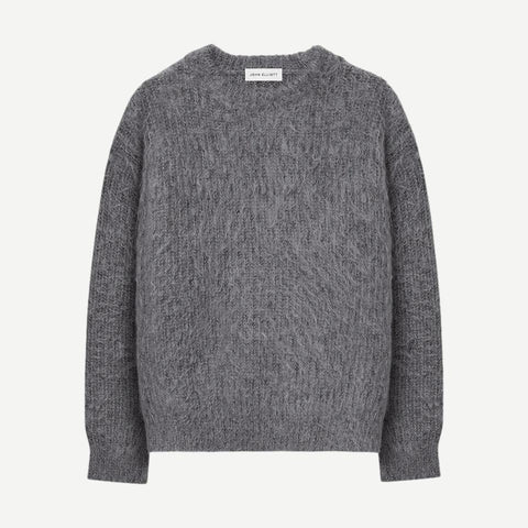 Wool Mohair Crew - Charcoal