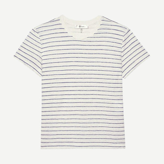 The Linen Baby Tee - Navy Multi - Galvanic.co