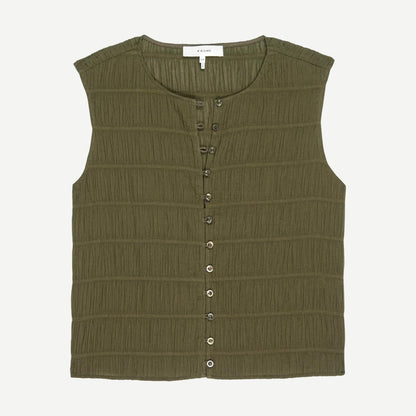 The Smocked Tank - Juniper - Galvanic.co