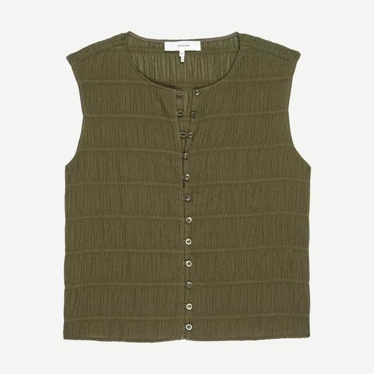 The Smocked Tank - Juniper - Galvanic.co