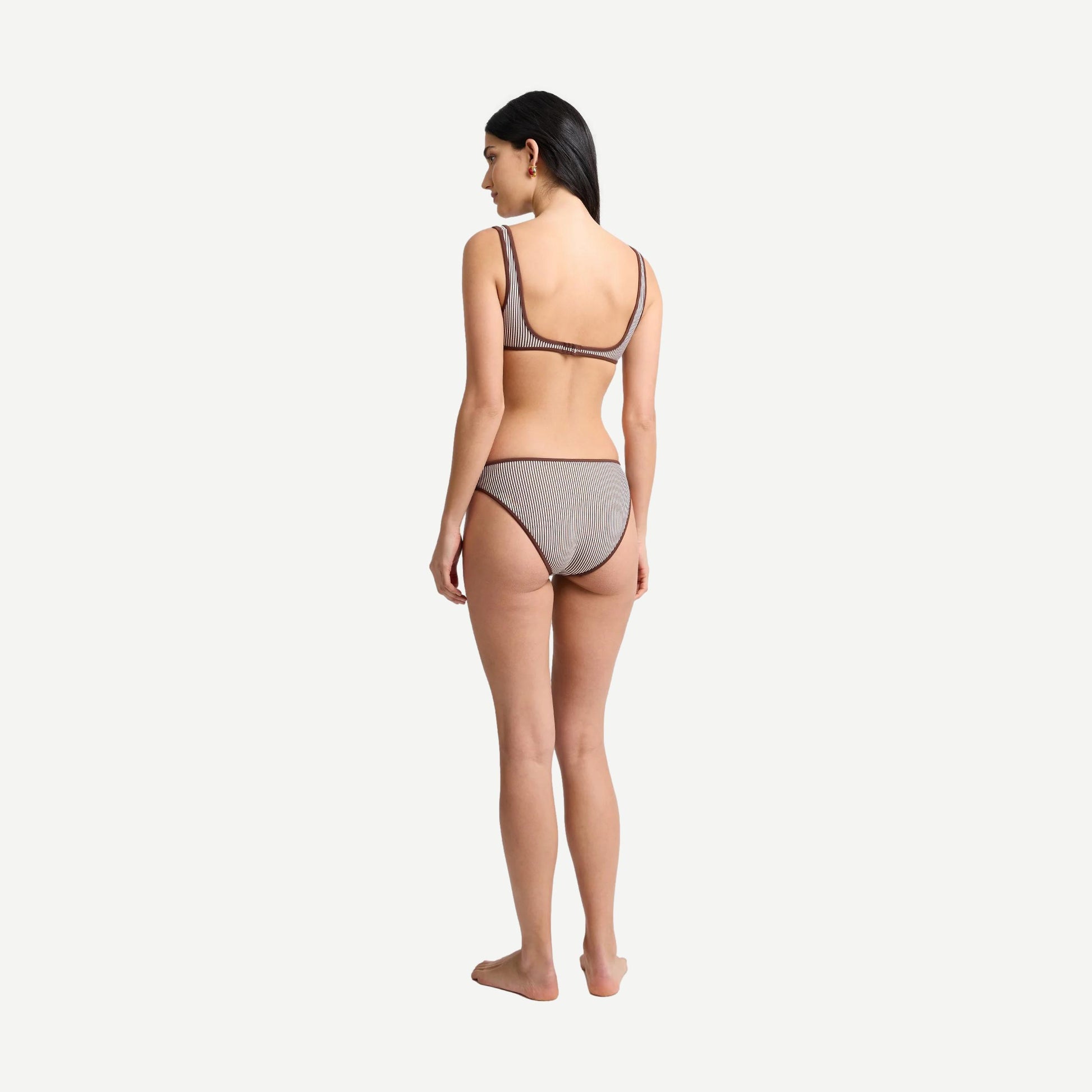 Claire Bikini Top - Brown/White - Galvanic.co