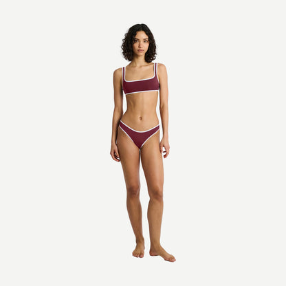 Claire Bikini Top - Dk Cherry/Egret - Galvanic.co