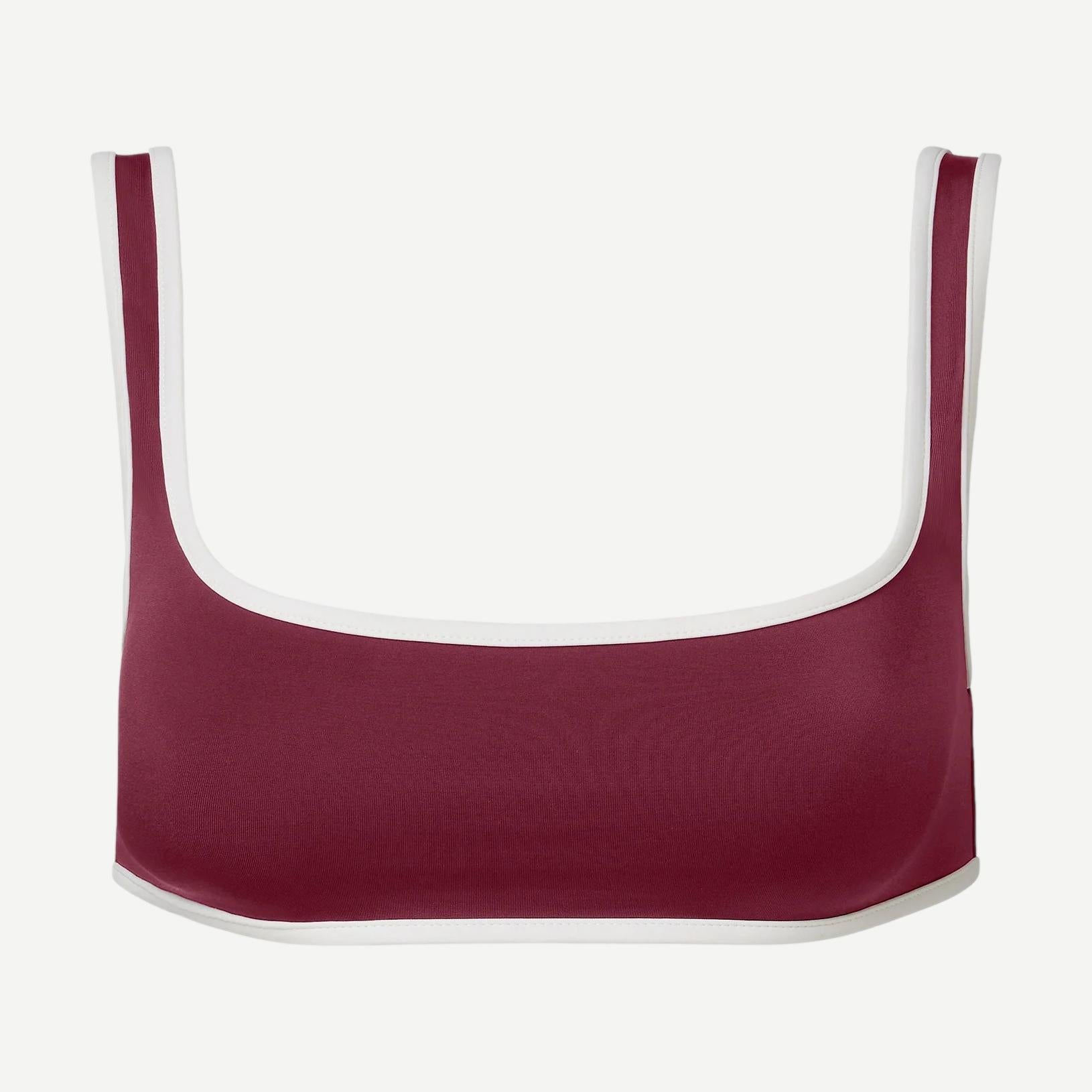 Claire Bikini Top - Dk Cherry/Egret - Galvanic.co