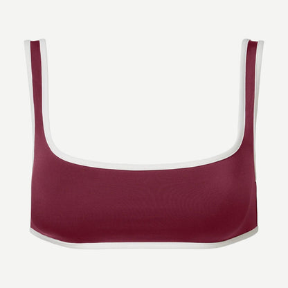 Claire Bikini Top - Dk Cherry/Egret - Galvanic.co