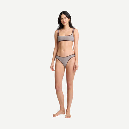 Claire Bikini Top - Brown/White - Galvanic.co