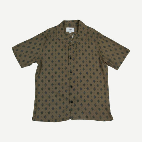 Didcot SS Shirt Ditsy Tile - Taupe - Galvanic.co