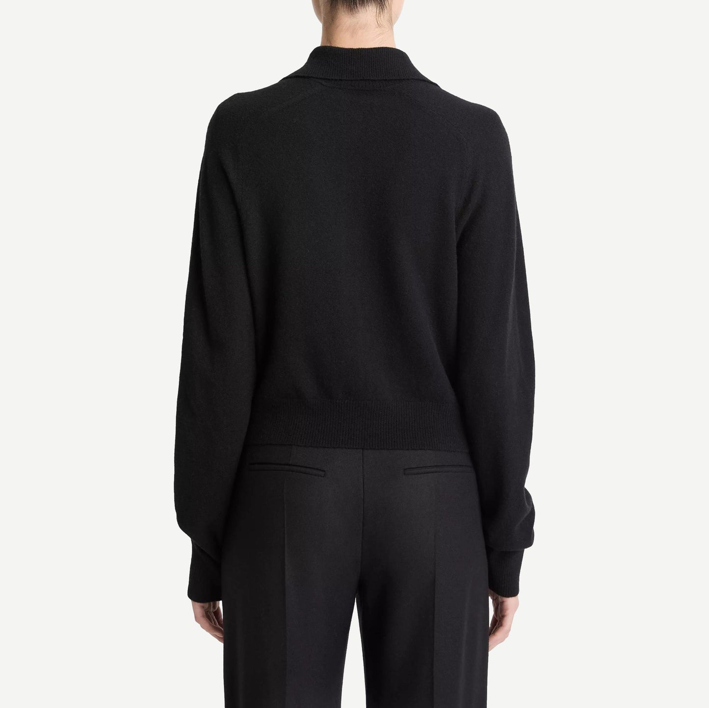 Button Up Polo Cardigan - Black - Galvanic.co