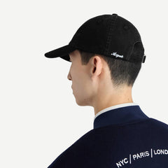 Washed Signature Cap - Black - Galvanic.co