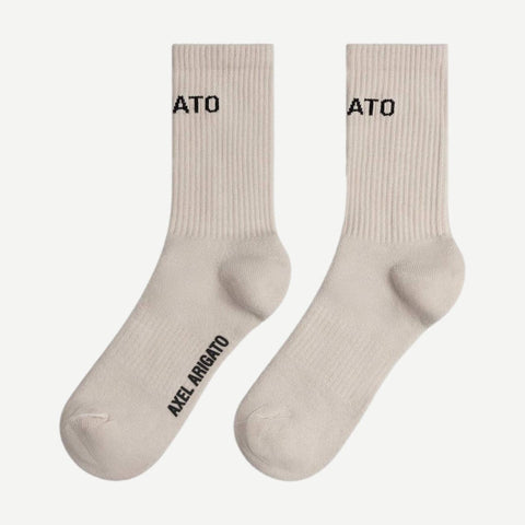 Arigato Logo Tube Socks - Pale Beige - Galvanic.co