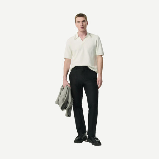 Rib Johnny Polo Zuma Toweling - Ivory - Galvanic.co