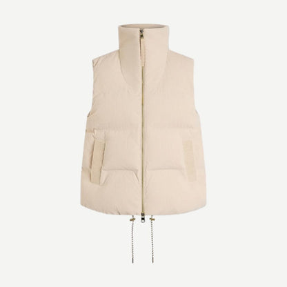 Lilah Cord Puffer Gilet - Whitecap Grey
