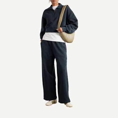 Bethan Quarter Zip Sweatshirt - Mirage - Galvanic.co