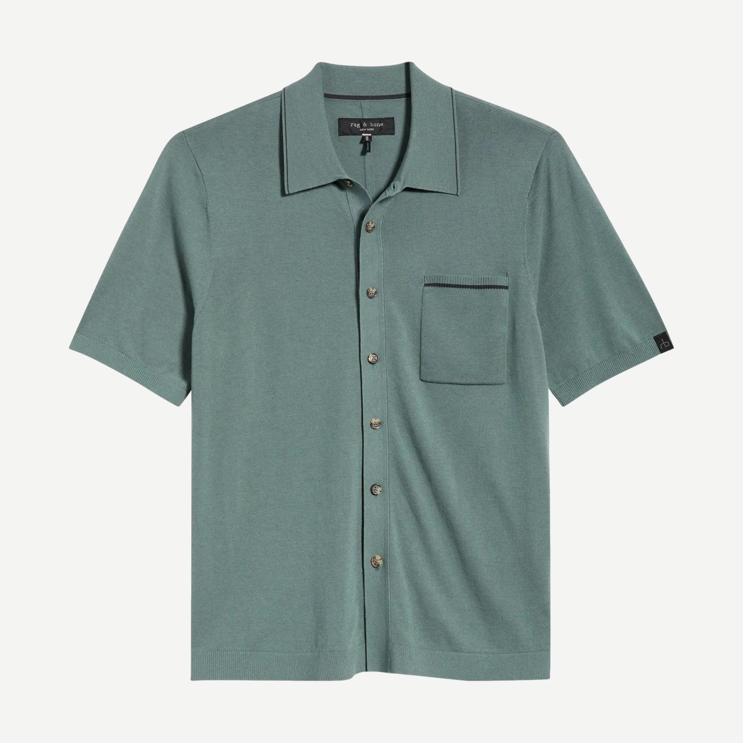 Dalton Silk-Cotton Knit Shirt - Forrest