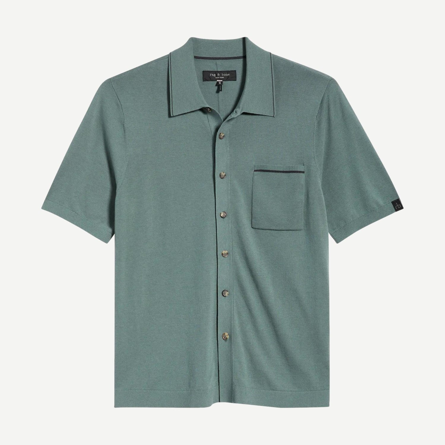 Dalton Silk-Cotton Knit Shirt - Forrest - Galvanic.co