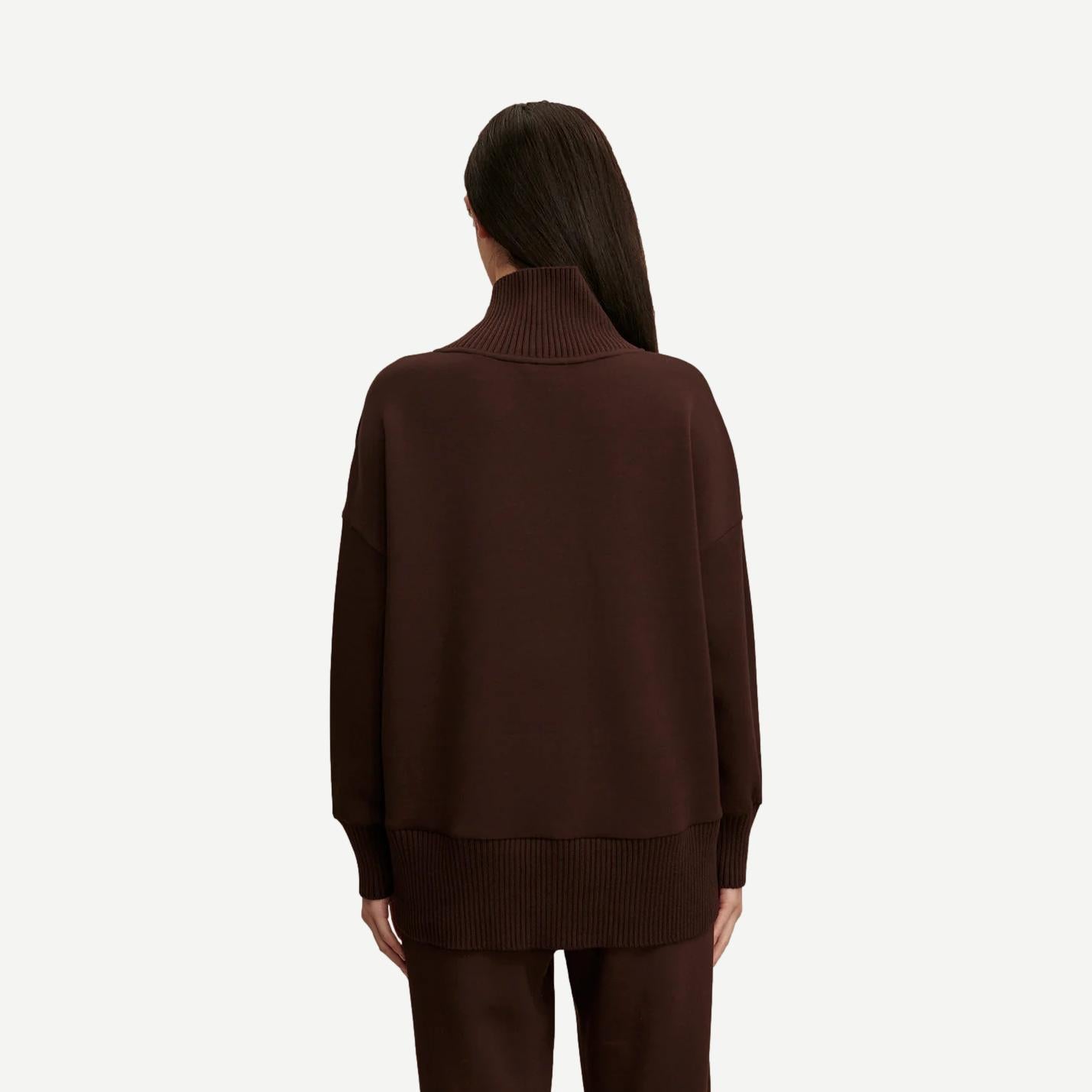 Barker High Neck Sweater - Coffee Bean
