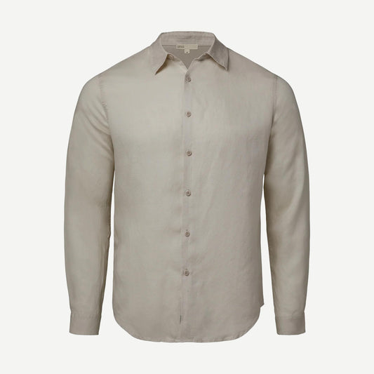 Air Linen Long Sleeve Shirt - Stone - Galvanic.co